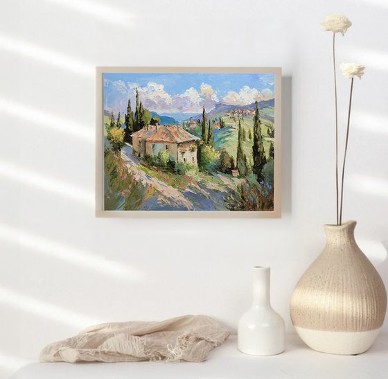 Tuscany. Cypress Pathway