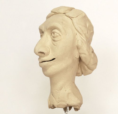 Mabel: ceramic portrait sculpture by Gabrielle Turner