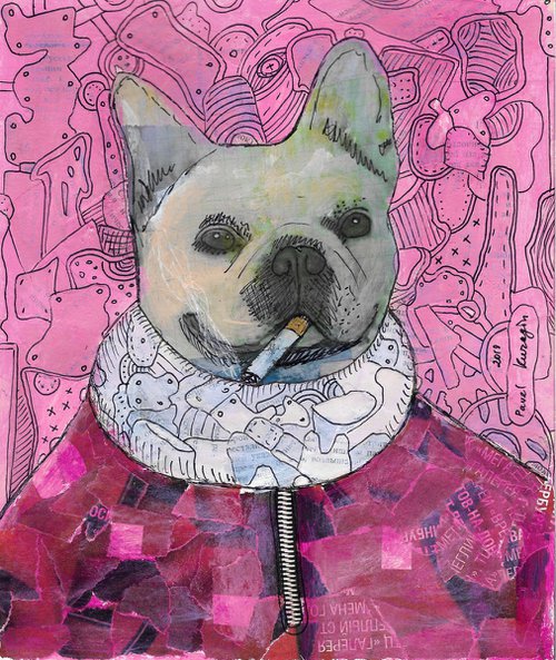 Smoking dog #15 by Pavel Kuragin