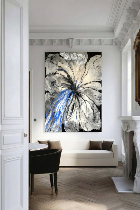 Art of Contradictions — Blue Black Abstract