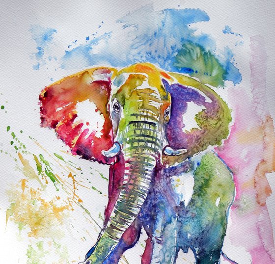 Colorful elephant II
