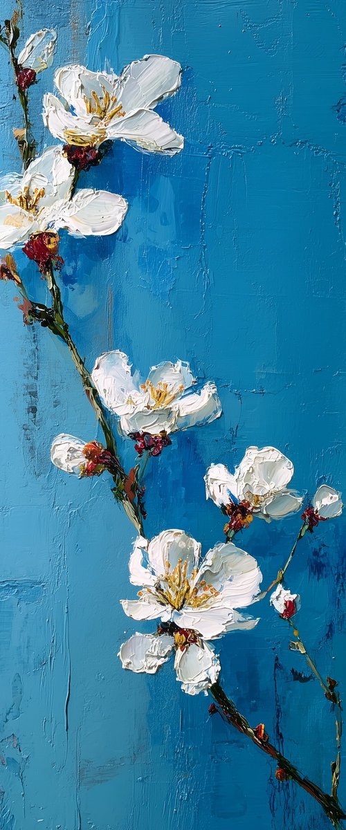 Blue Blossom Print by Mily Art