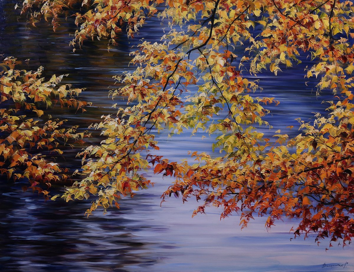 Branch over water by Gennady Vylusk