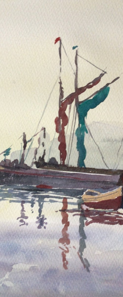 Thames sailing barges, by Julian Lovegrove Art