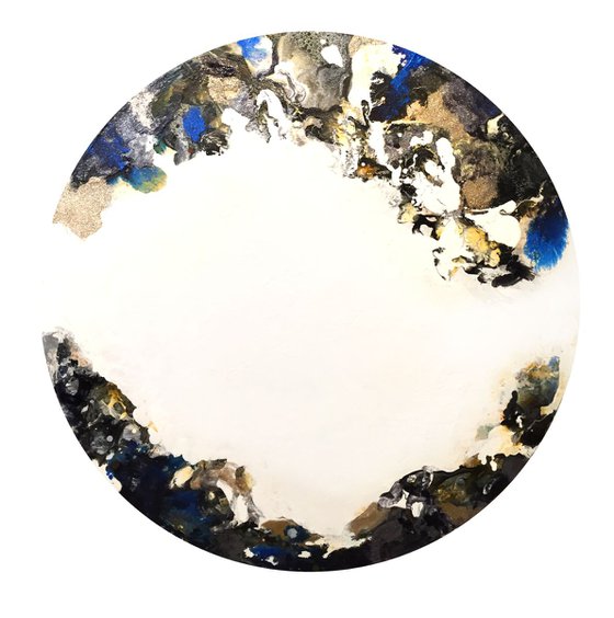 Earth Jewels, 90 x 90cm, circle canvas art for the Home, Hallway, Office, Shop, Restaurant or Hotel