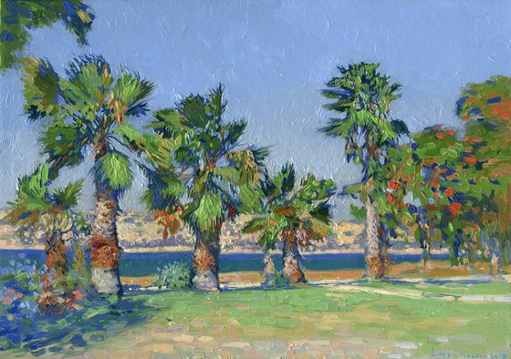 Palm trees on the beach