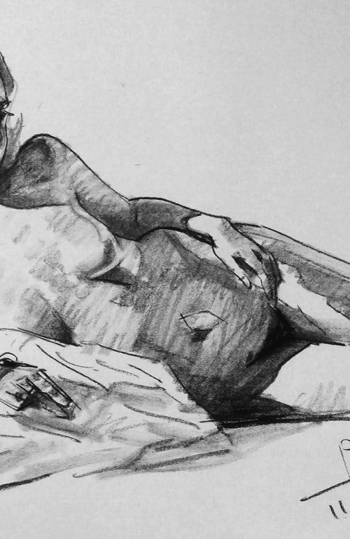 live model Drawing by Paul Cheng