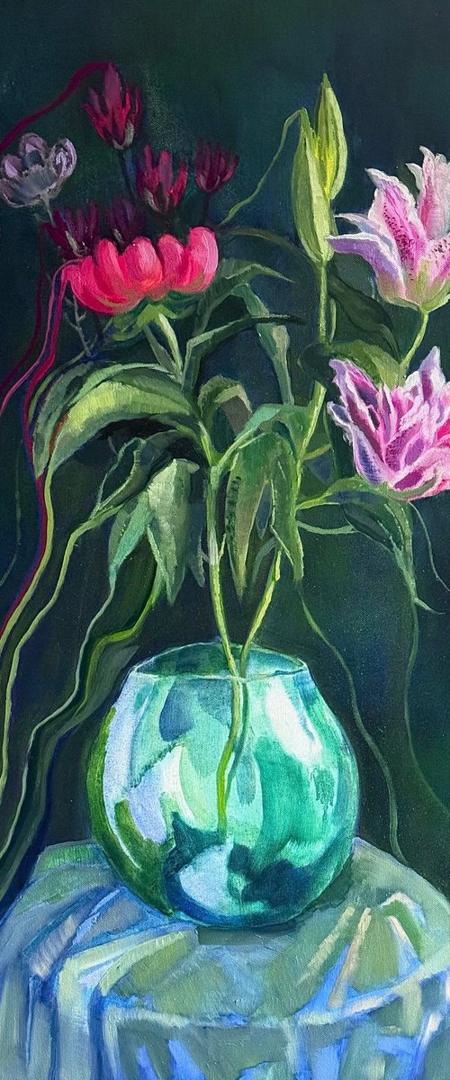 Dancing flowers by Milda Valentiene