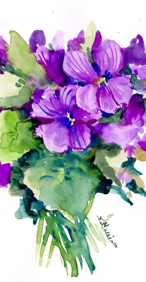 Violet Flowers by Suren Nersisyan