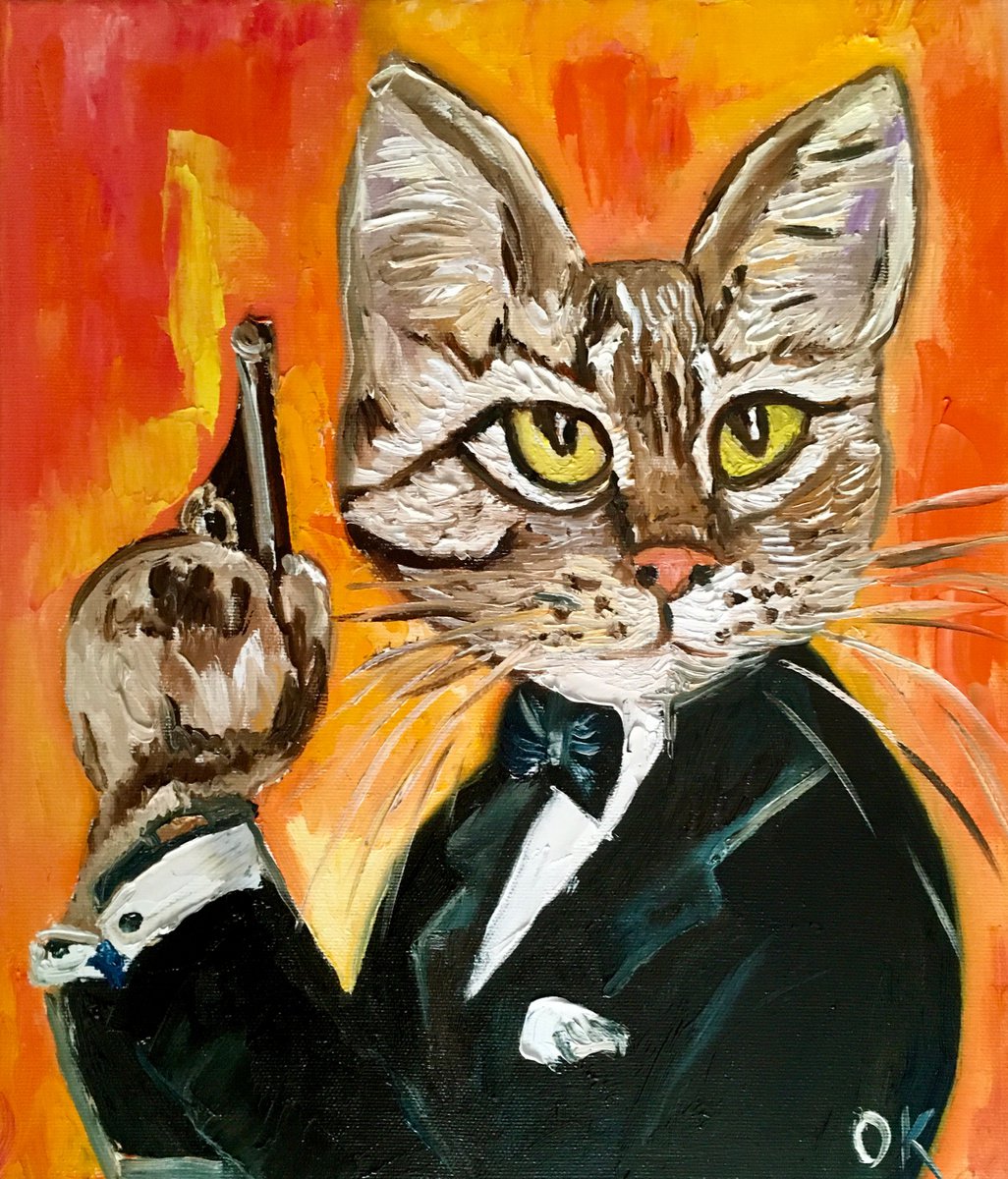 Troy Cat James Bond 007, Fabulous feline. by Olga Koval