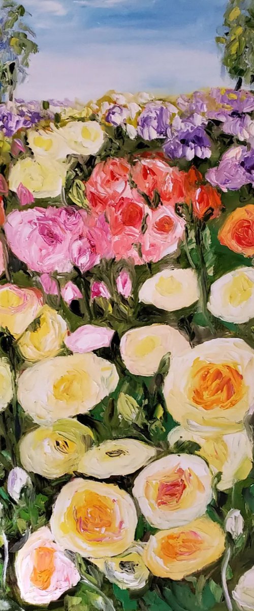 Summer day, rose garden by Olga Koval