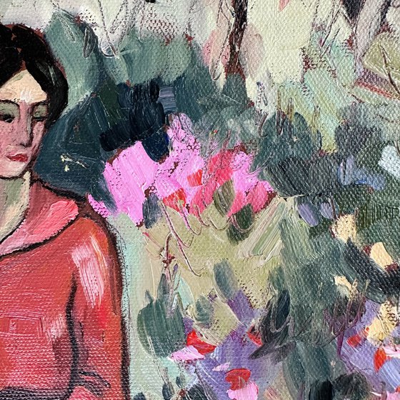 Woman in the Flower Garden