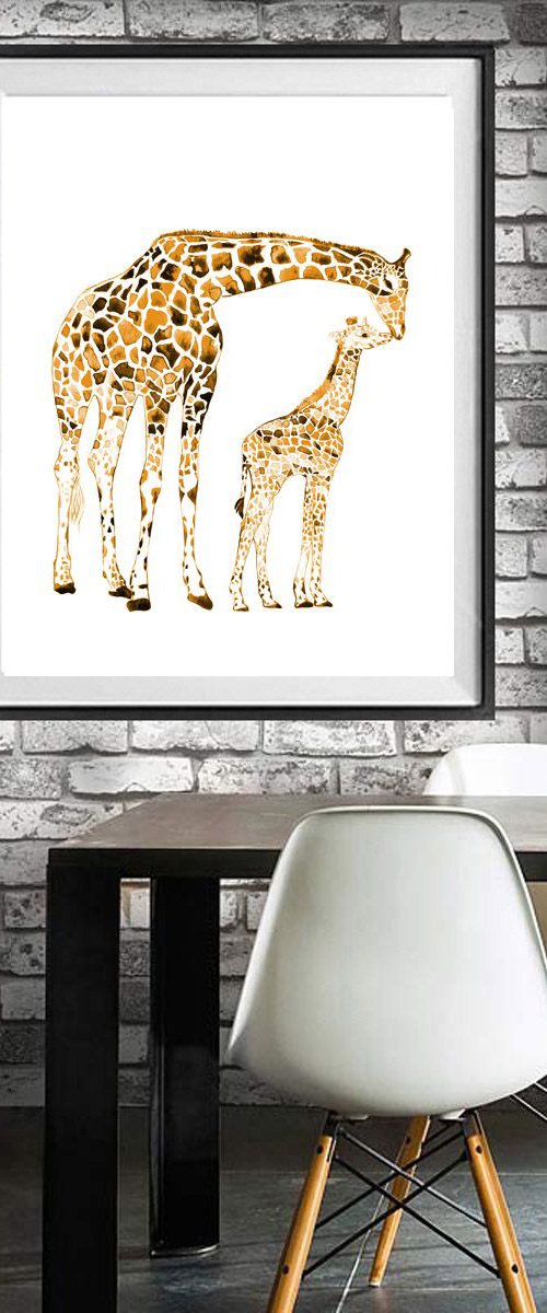 Giraffes art by Luba Ostroushko
