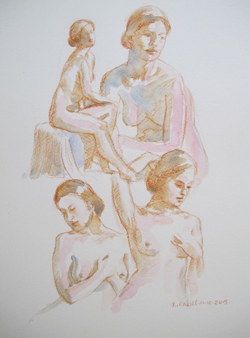 seated female nudes by Rory O’Neill