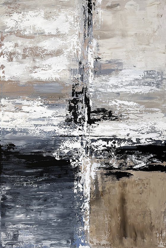 Neutral Beige Blue Large