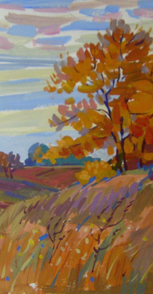 Etude gouache by Sergey  Kachin