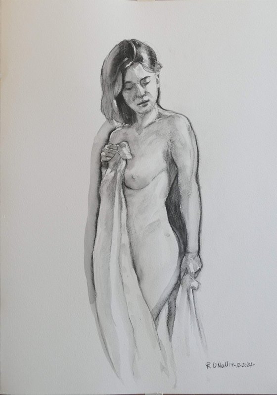 Draped female nude