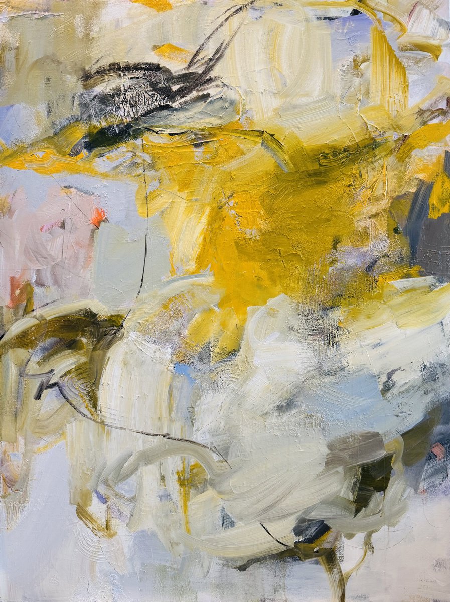 Abstract Acrylic Painting By Tatyana Bolivar, 36 X 48", - The Beginner - ?, Original Artwork