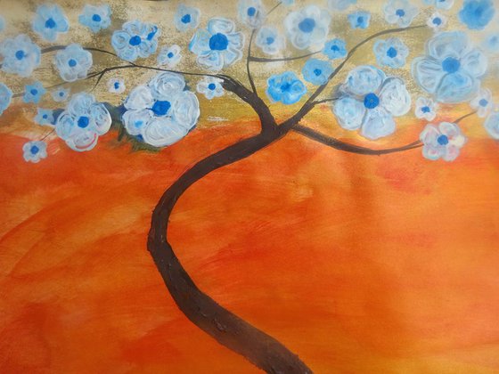 Tree - Blue Flowers