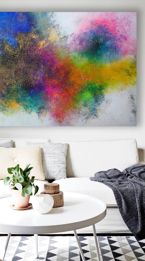ABSTRACT PAINTING straight out of my studio  / Aurora by Alex Senchenko