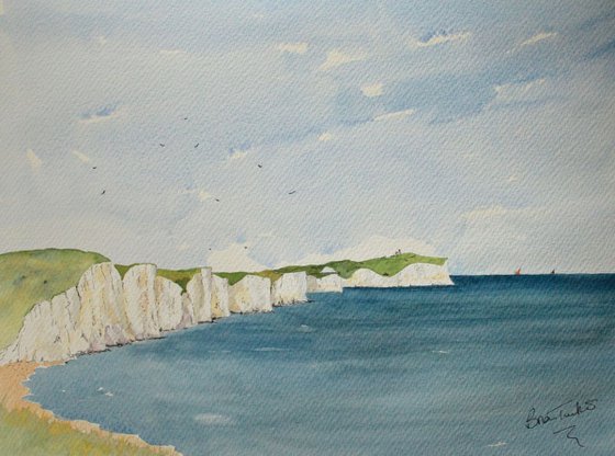 The Seven Sister Cliff 2. Seaford in Sussex