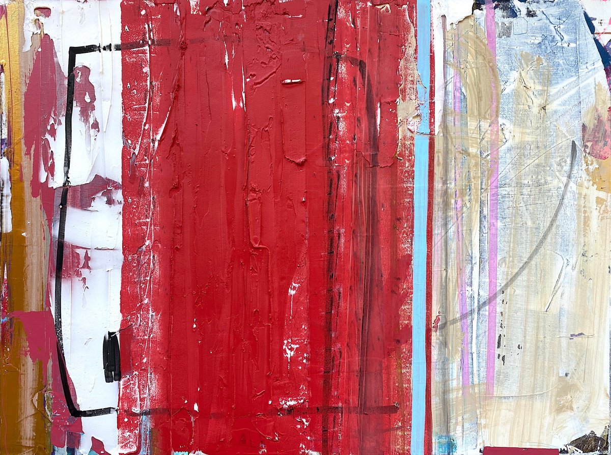 Geometric Abstract Painting By Jason Forcier, 48 X 36, Lavish, Original Artwork