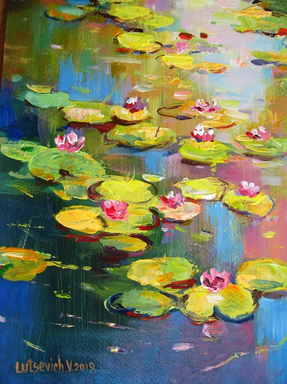 Pond with water lilies