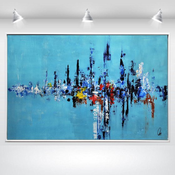 New Age II - Abstract - Acrylic Painting - Canvas Art - Framed Painting