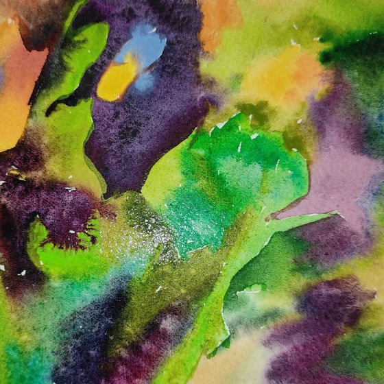Violets - original watercolor, painting, artwork
