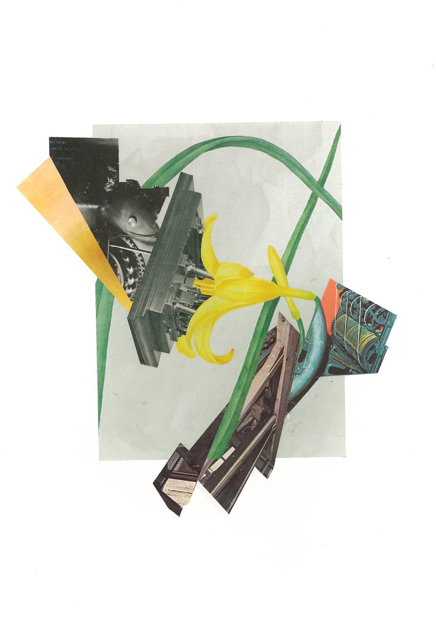 Abstract Collage By Benjamin West, 12 X 17, Rhs Diary Page 3, Original Artwork