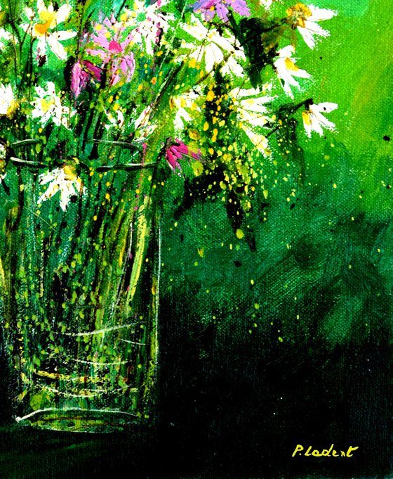 Still life pink flowers