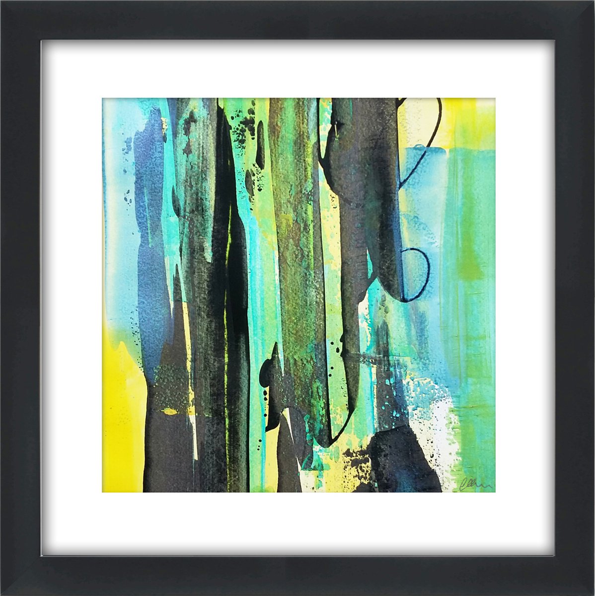 Illuminations #3 - Framed and ready to hang - original abstract painting by Carolynne Coulson