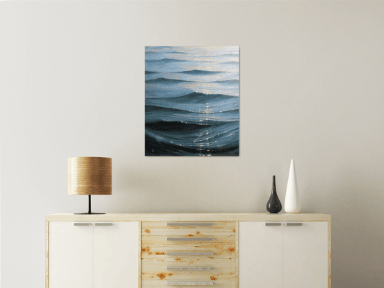 Sea waves. (60x70 cm.)