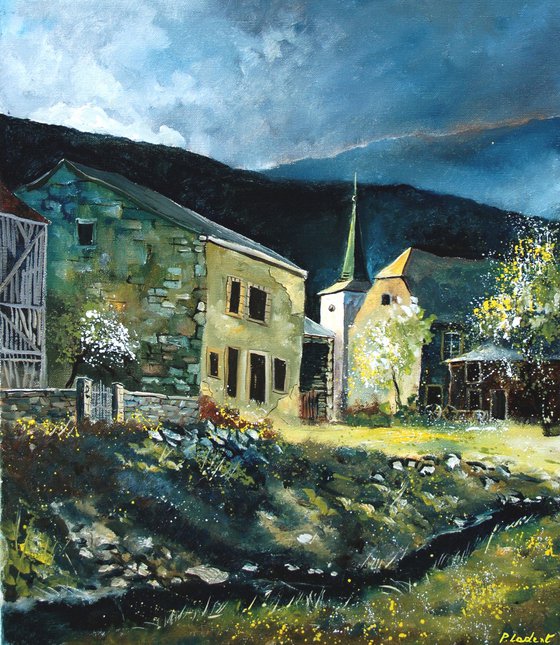 Spring light in a my village