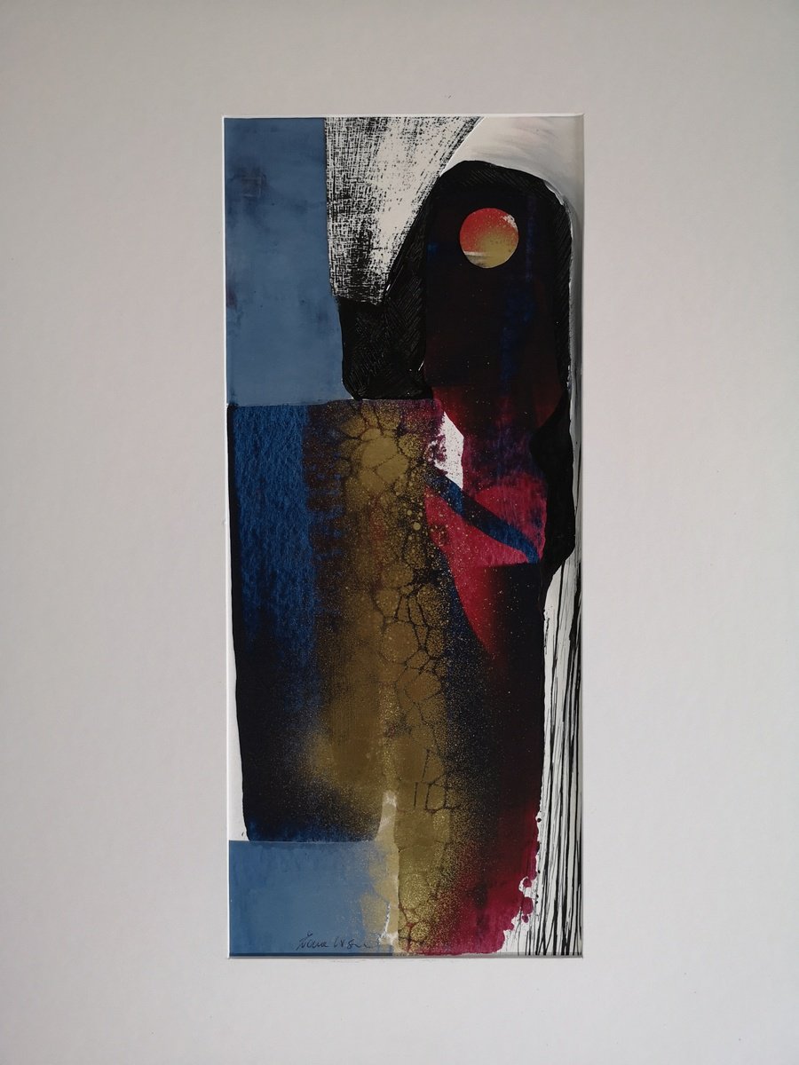 Abstract Painting By Ivana Urso, 20 X 17, Gesture Sign Ii, Original Artwork