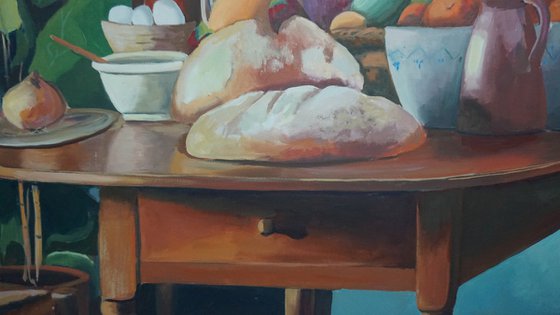 Table with bread