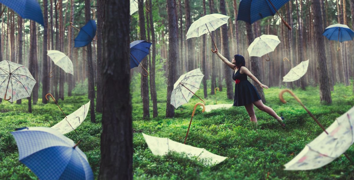 Fine Art Photography Print, Fight with Wind, Fantasy Giclee Print, Limited Edition of 10 by Zuzana Uhli?kova