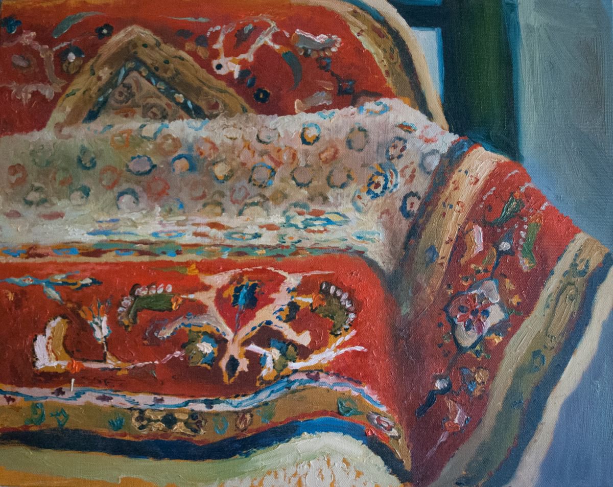 Oil Painting , Oriental Rug Study By Nikola Ivanovic, 20 X 16, Artwork For Sale On Artfinder