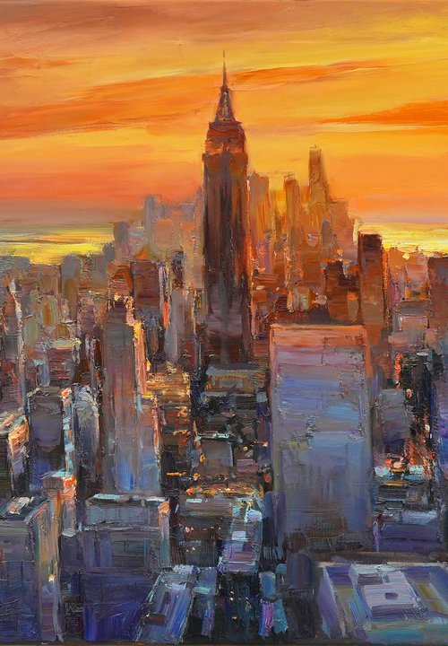 Evening New York by Sergei Chernyakovsky