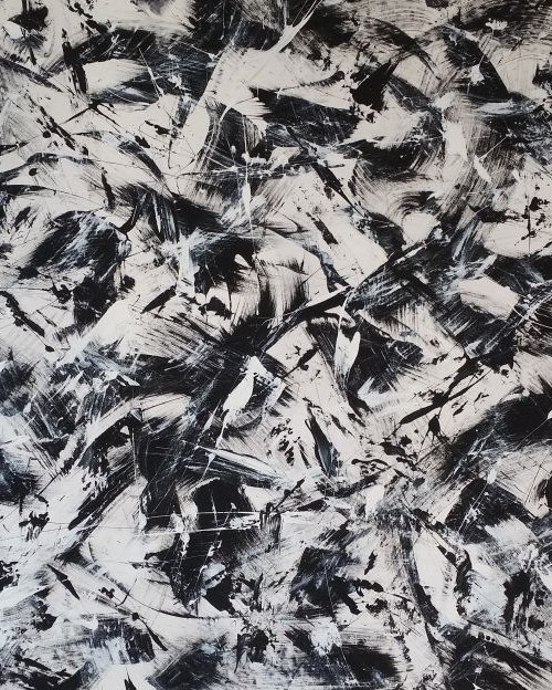 ACRYLIC PAINTING Abstract on CANVAS by M.Y. by Max Yaskin