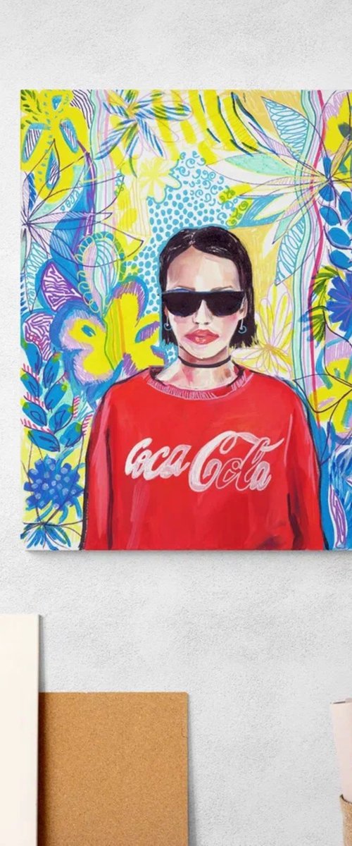 Woman in Coca-Cola Red by Sasha Robinson