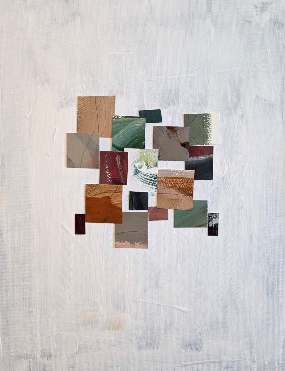 Geometric Abstract Painting By Margaret Lipsey, 12 X 16", Construction Iii, Original Artwork