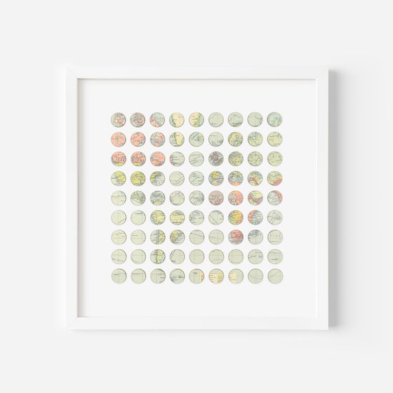 World Map Dots Collage