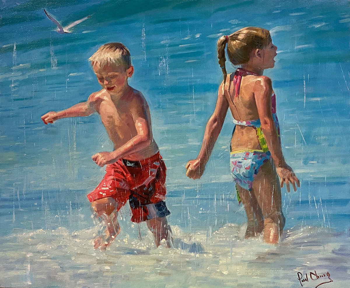 Beach Siblings by Paul Cheng