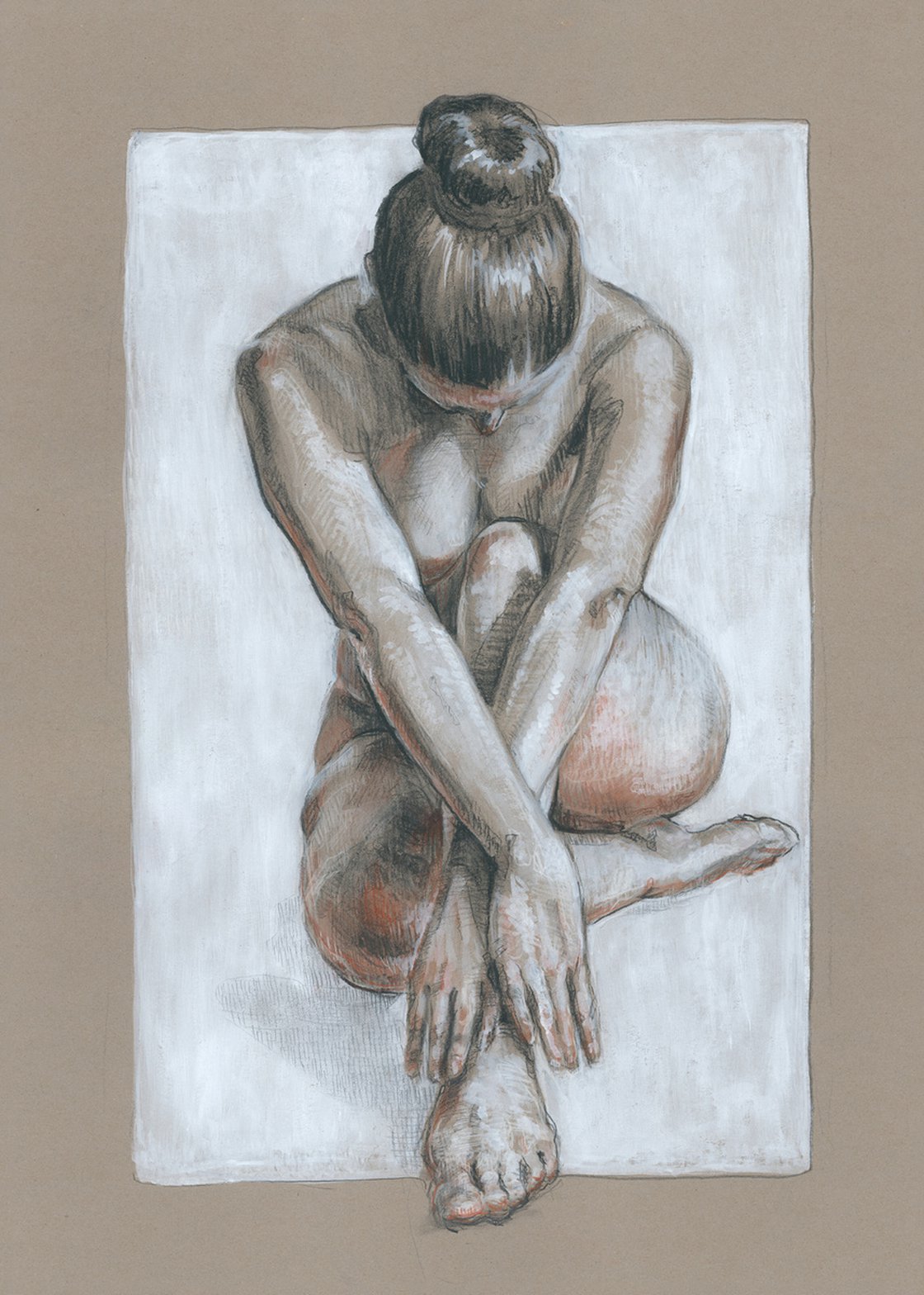 Nude woman, bedroom art, nudity art, female figure Charcoal drawing by  Katarzyna Gagol | Artfinder