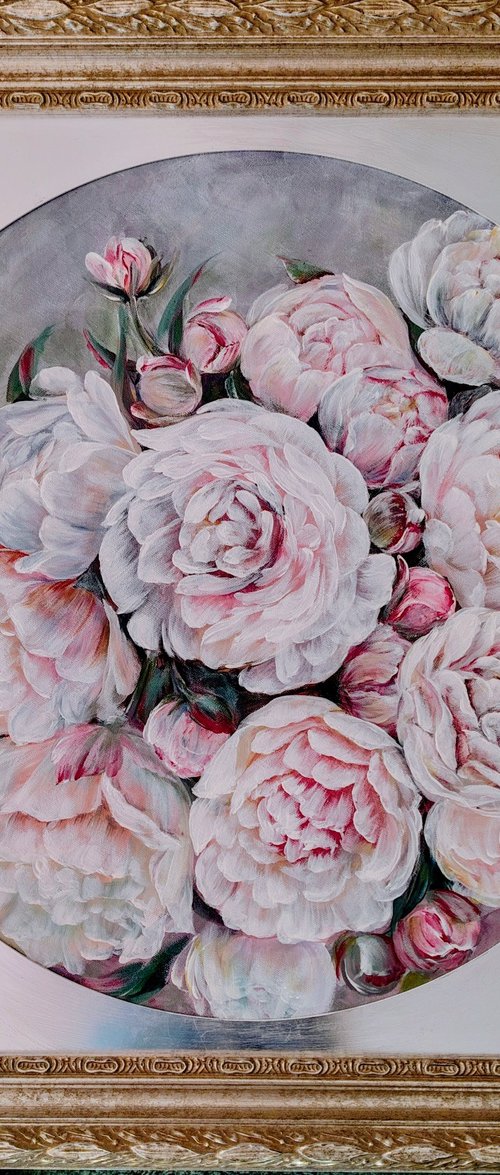 Gentle Pionies. Original. by Elena Pertceva