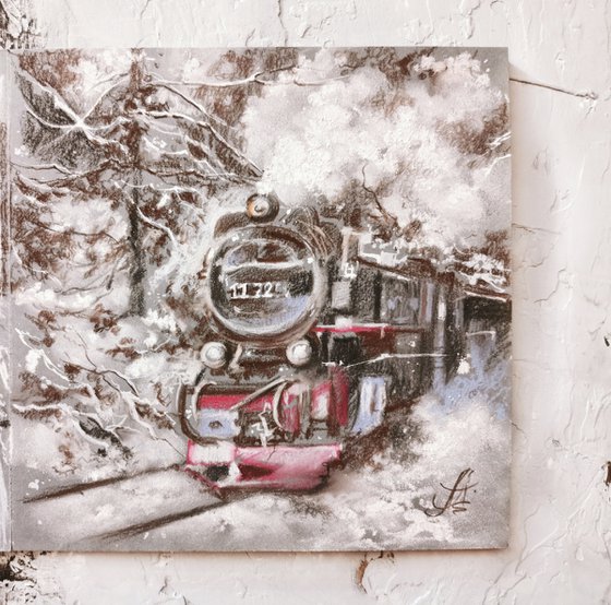 Train Railway Art | Nursery Paintings | Vintage Train Art