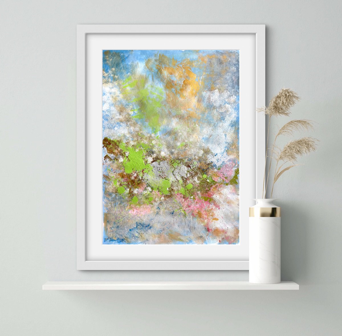 Abstract Acrylic Painting By Maiia Axton, 17 X 24", Abstract, Original Artwork