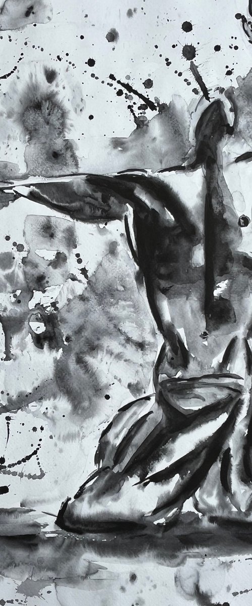 Man Dancer Painting by Halyna Kirichenko