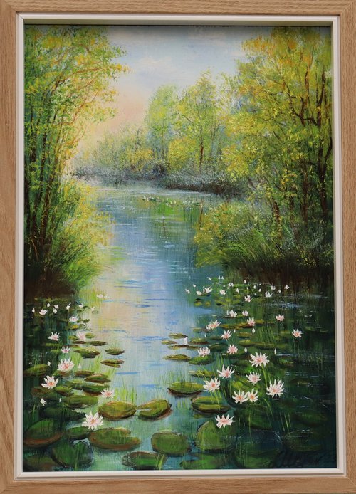 Water lily pond 3 by Ludmilla Ukrow